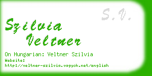 szilvia veltner business card